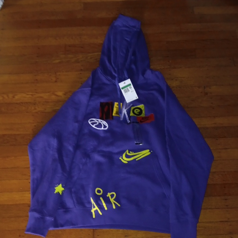 Mens Purple Graphic Hoodie - Nike Air Inspired